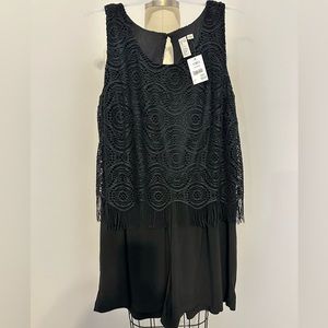Women’s Black Lace Romper *NWT*